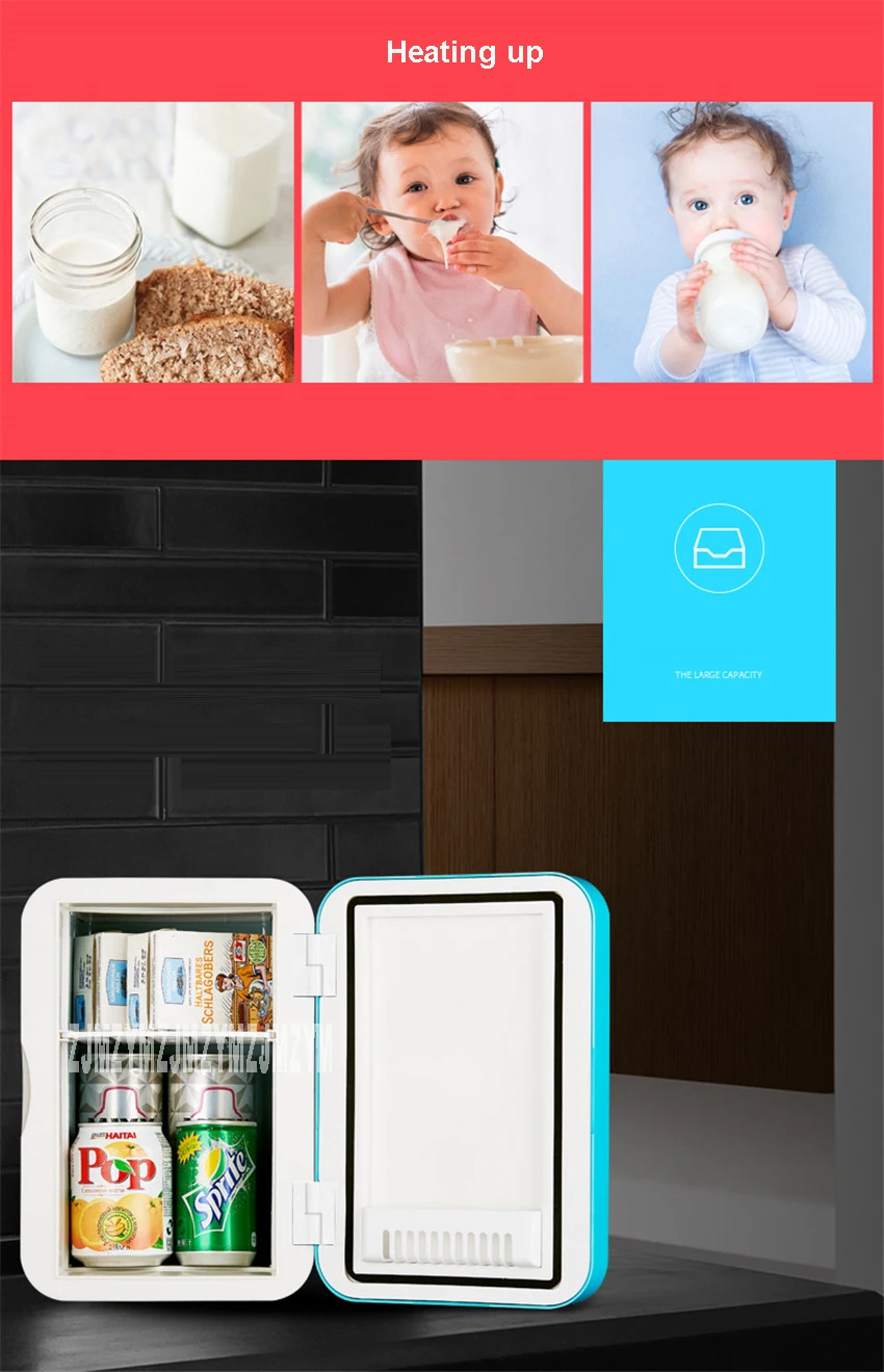 HD-6L портативная морозильная камера 6 л миниатюрный холодильник, холодильник для дома автомобиля с двойным использованием компактный автомобильный холодильник 12/220 в температурные вариации