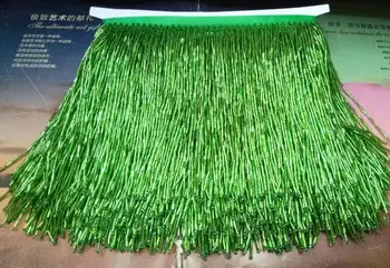 

15cm top selling 5 yards beaded tassel fringe JIANXI.C-52921 beads tube for dress decoration