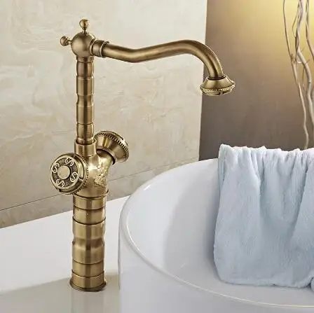 

New Arrivals Antique Bathroom Basin Faucets Bronze Finish Basin Mixer Hot and Cold Water Tap Bathroom Faucet Kitchen faucet