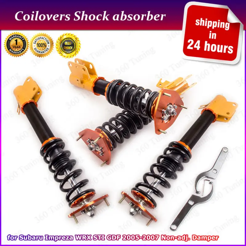 For Subaru Impreza WRX STI GDF Coilovers Non Adjustable Damper Absorber