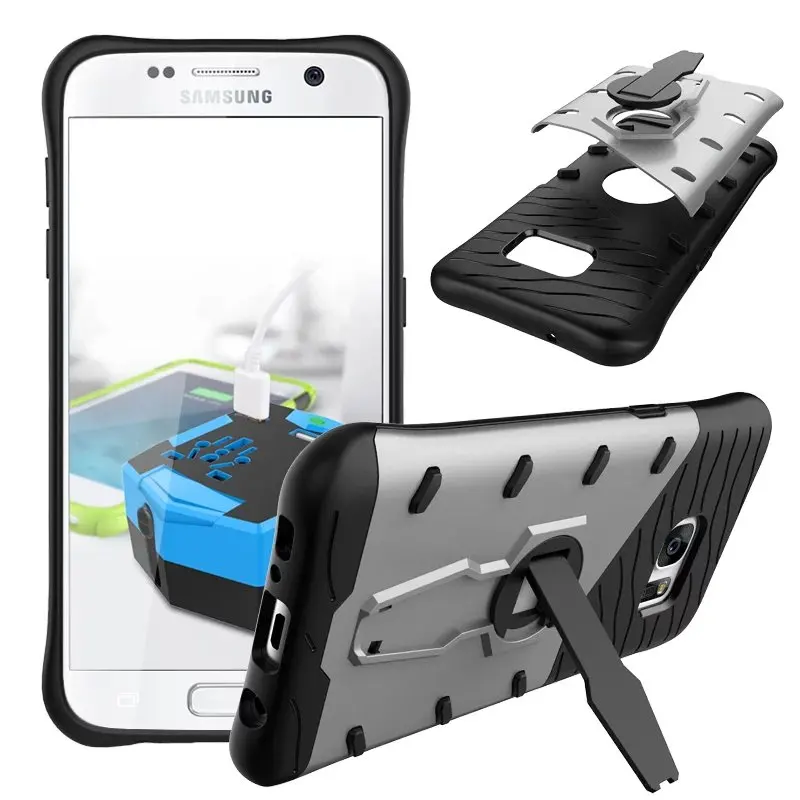 Для samsung Galaxy S5 S6 S7 край S8 Plus A5 A7 J5 J7 J2 on5 резиновая назад 360 повернуть