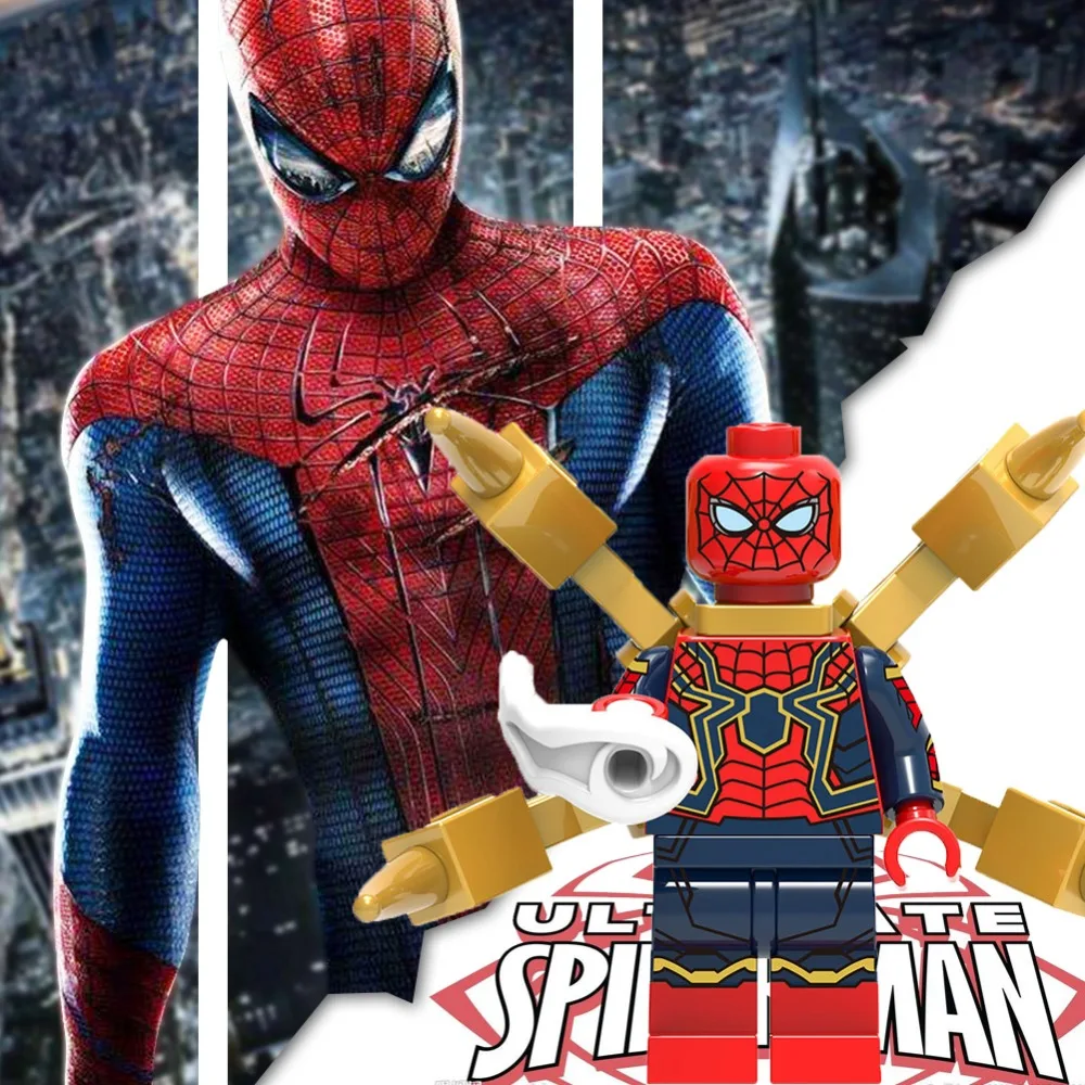 

Avengers Endgame Marvel minifigs Legoing Spiderman Ironman Hulk Captain America Ironman Groot Bricks building blocks Action toys