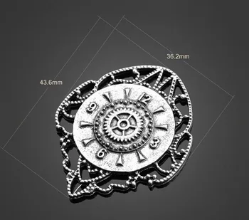 

30pcs Antique Silver Clock Charms Pendants -DIY Jewelry Findings Necklace Bracelet Fashion Accessories 43.6 mm X 36.2 mm