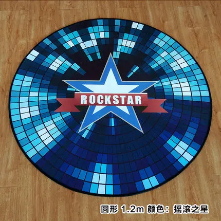 Специальный барабан ковер нескользящий звукоизоляционный музыкальный рок-мультфильм круглый напольный коврик - Цвет: Rock Star