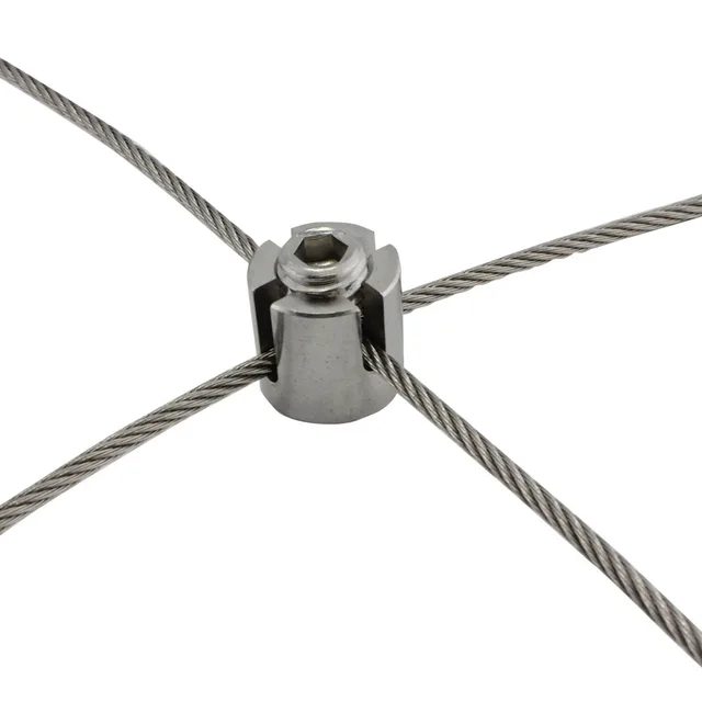 Stainless Steel Cross Clip Wire Rope Clamp Marine Grade SUS316 Trellis