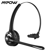 Mpow Professional Over-the-Head Driver's Rechargeable Wireless Bluetooth Headset With Mic Handsfree Noise Cancelling Headphones