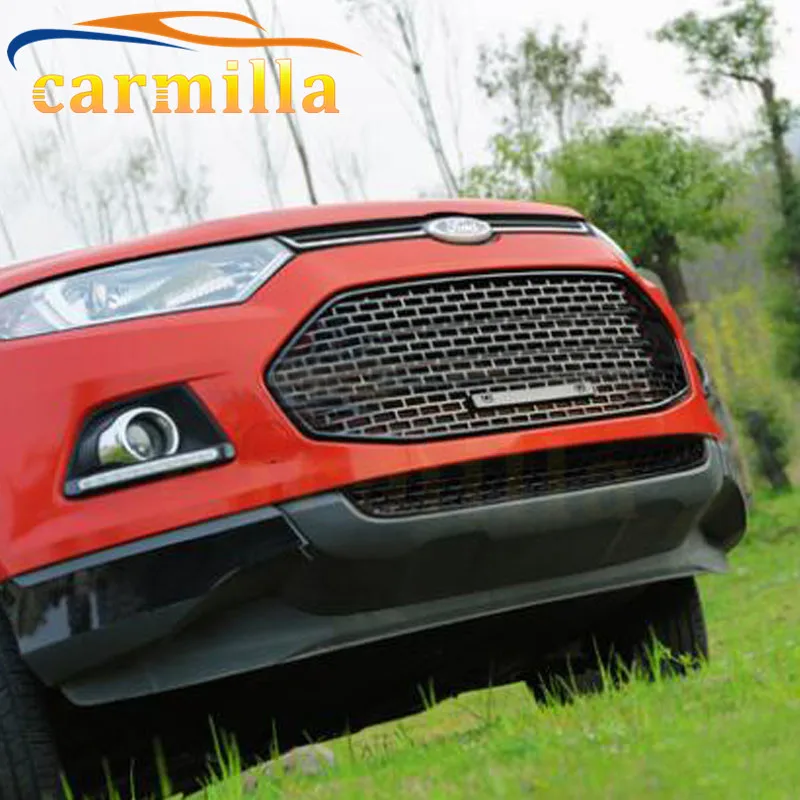 US $58.48 3 Colors Choices Abs Chrome Glossy Grille Car Front Face Small Down Grill For Ford Ecosport 2012 2013 2014 2015 2016 Accessories