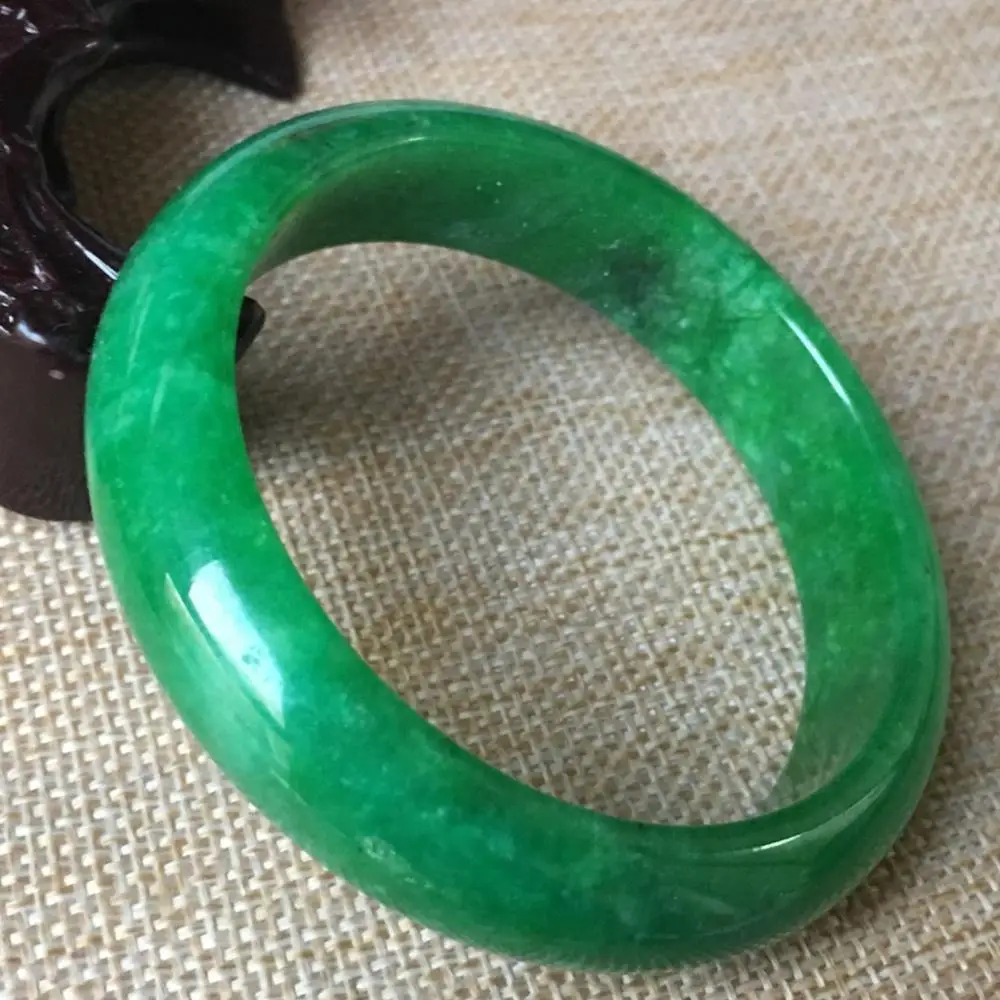 

58mm Natural Lavender Green stoneite stone Bangle Bracelet Handmade G019