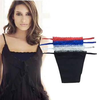 

1 pcs Clip-on Camisole Bra Mock Silk Purple Lace Top Modesty Panels