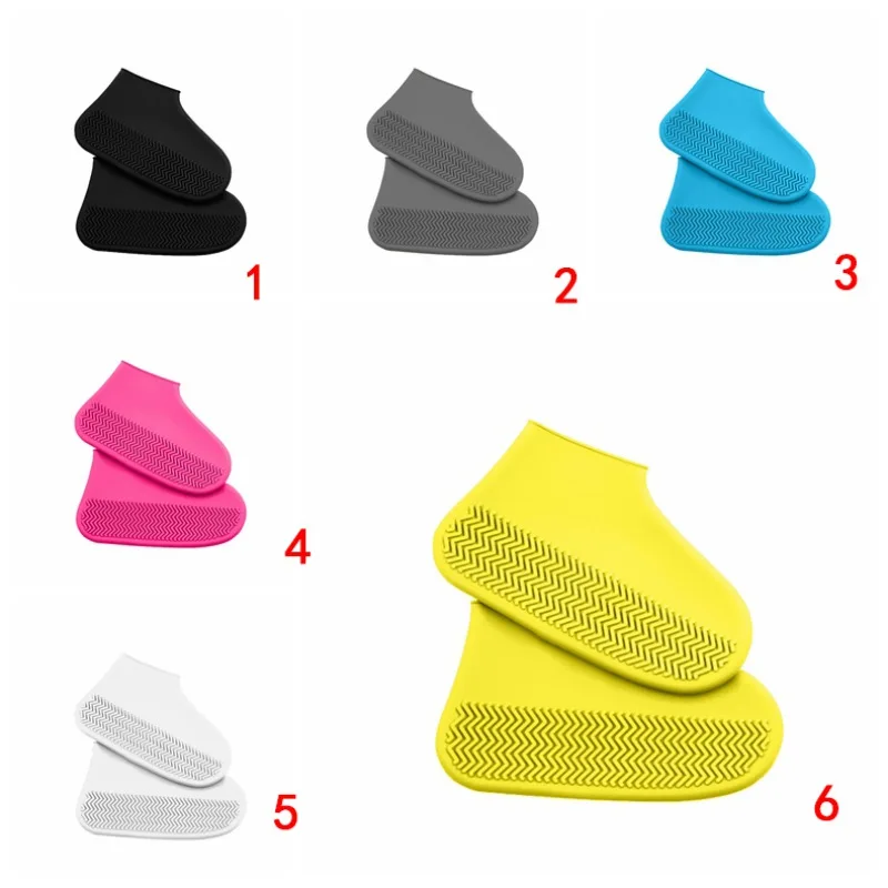 

1 Pair Reusable Latex Waterproof Rain Shoes Covers Slip-resistant Rubber Rain Boot Overshoes S/M/L Shoes Accessories Travel