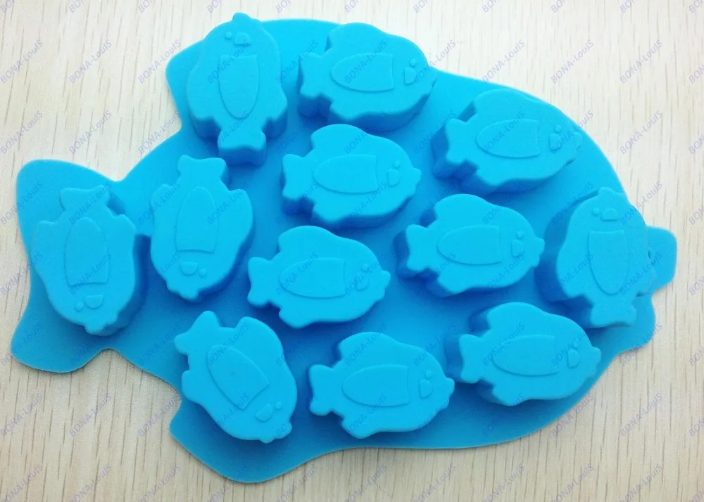 Fish shape bakeware silicone chocolate mold cupcake soap mold 3D baking