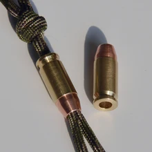 Латунный нож в форме пули бусины зонтик веревка Шарик Открытый Нож кулон