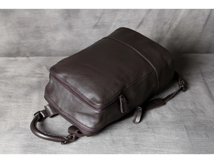 Брендовый мужской рюкзак из натуральной кожи для ноутбука, высокое качество, мягкий рюкзак из воловьей кожи для женщин, винтажный черный рюкзак, Mochila Feminina