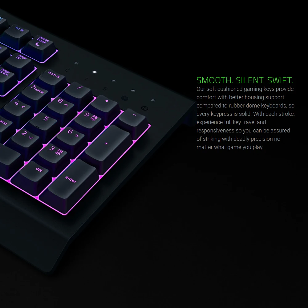 Игровая мембранная клавиатура razer Cynosa Chroma с RGB подсветкой, клавиатура для игры, полностью программируемые клавиши, 104 клавиш, защита от проливания