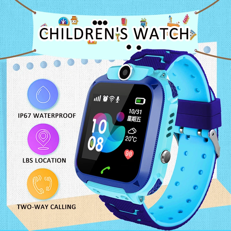 

BANGWEI 2019New Kids Waterproof Watch SOS Emergency Call LBS Secure Base Station Positioning Tracking Baby Smart Watches