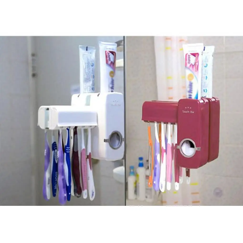 Модный полезный автоматический дозатор для зубной пасты, семейный набор держателей для зубных щеток