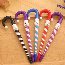 20 шт./партия ручки с синими чернилами Рождественский Снеговик шариковая ручка милый зонтик канцелярские принадлежности для школьников, студентов подарочные ручки с персонажами мультфильмов Papelaria