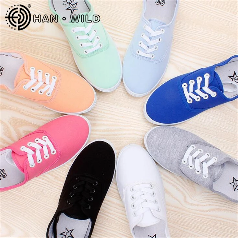 Tênis Feminino Pastel Calçado Casual Respirável Branco Confortável Cor