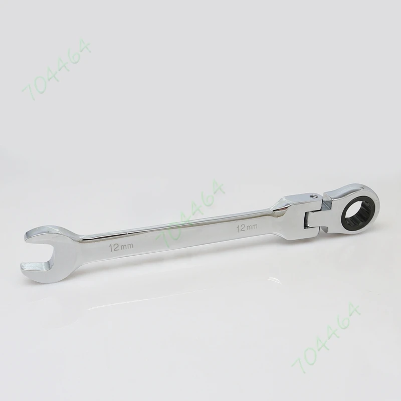 Dual use 12mm 6" 180 degree Flexible Head Spanner Ratcheting Ratchet