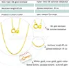 XF800 Genuine 18k Gold Necklace Fine Jewlery Real Au750 White Yellow Gold Chain Wedding Party Gift Romantic For women Girl D206 ► Photo 3/6