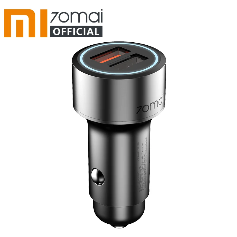 70mai QC 3.0 Fast charge Dual USB Car Charger 70 mai Metal Case 2USB Vehicle car charger Android iOS for Phones
70mai QC 3.0 Fast charge Dual USB Car Charger 70 mai Metal Case 2USB Vehicle car charger Android iOS for Phones