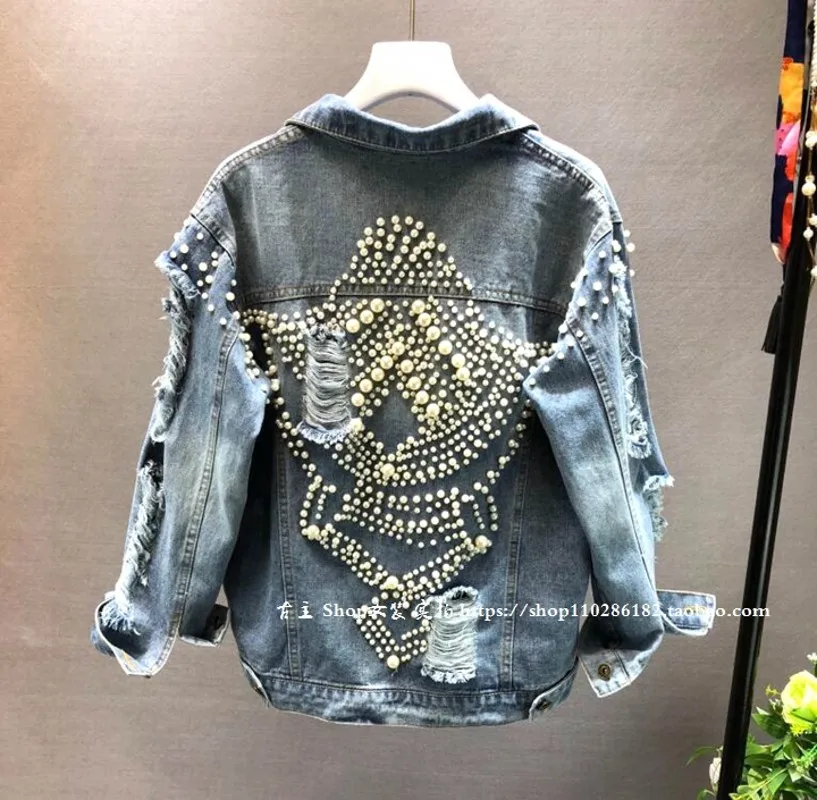 

New Jacket For Women Ripped Jean denim Coat Jackets Spring Autumn 9CT002