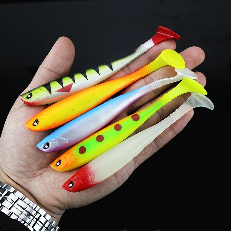 Amlucas 1 шт. 3D мягкий свиньи рыболовные приманки 10g/12 см мягкие Шад черви бас щука Minnow