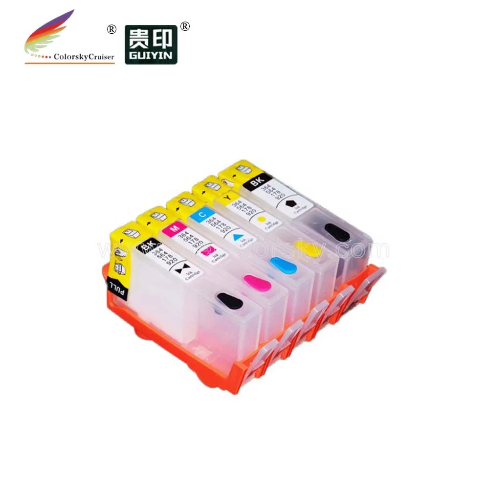 

(RCH364) refillable refill ink cartridge for HP 364 C309 a g c309a c309g HP364 bk/ck/c/m/y free shipping