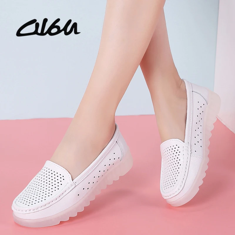 O16U; женская обувь на плоской подошве обувь кроссовки на танкетке обувь из натуральной кожи женская обувь на плоской подошве без застежки;