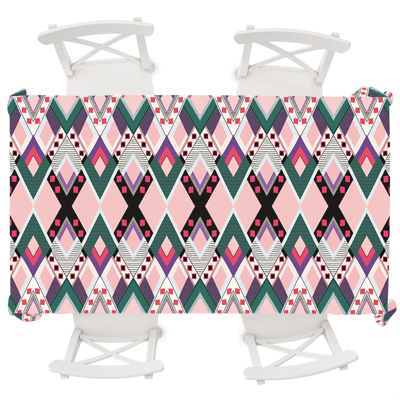 

Simple Nordic Home Decor Geometric Tablecloth Waterproof Round Tablecloth Dining Kitchen Tablecloth nappe de table rectangulaire