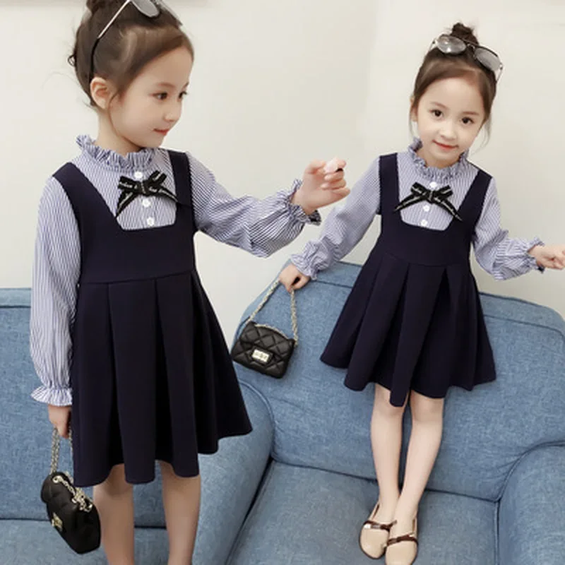 

Long Sleeve Girls Dress 2019 New Casual Kids Dresses for Girls Spring Autumn Cotton Casual Children Princess Clothing