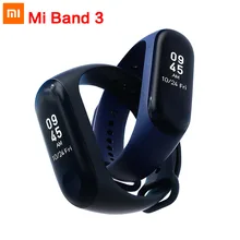 Xiaomi mi Band 3 Смарт-Браслет фитнес-браслет mi Band Band3 0,7" Дисплей сообщений OLED частота сердечных сокращений Smartband