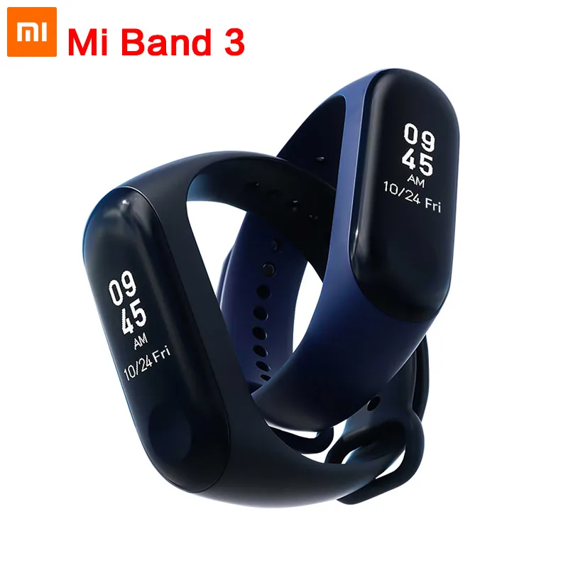 Xiaomi mi Band 3 Смарт Браслет фитнес браслет Band3 0 78 &quotДисплей сообщений OLED частота
