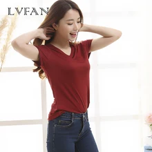 Женская одежда, новинка, чистый шелк, вязаная женская рубашка с коротким рукавом, LVFAN Y010