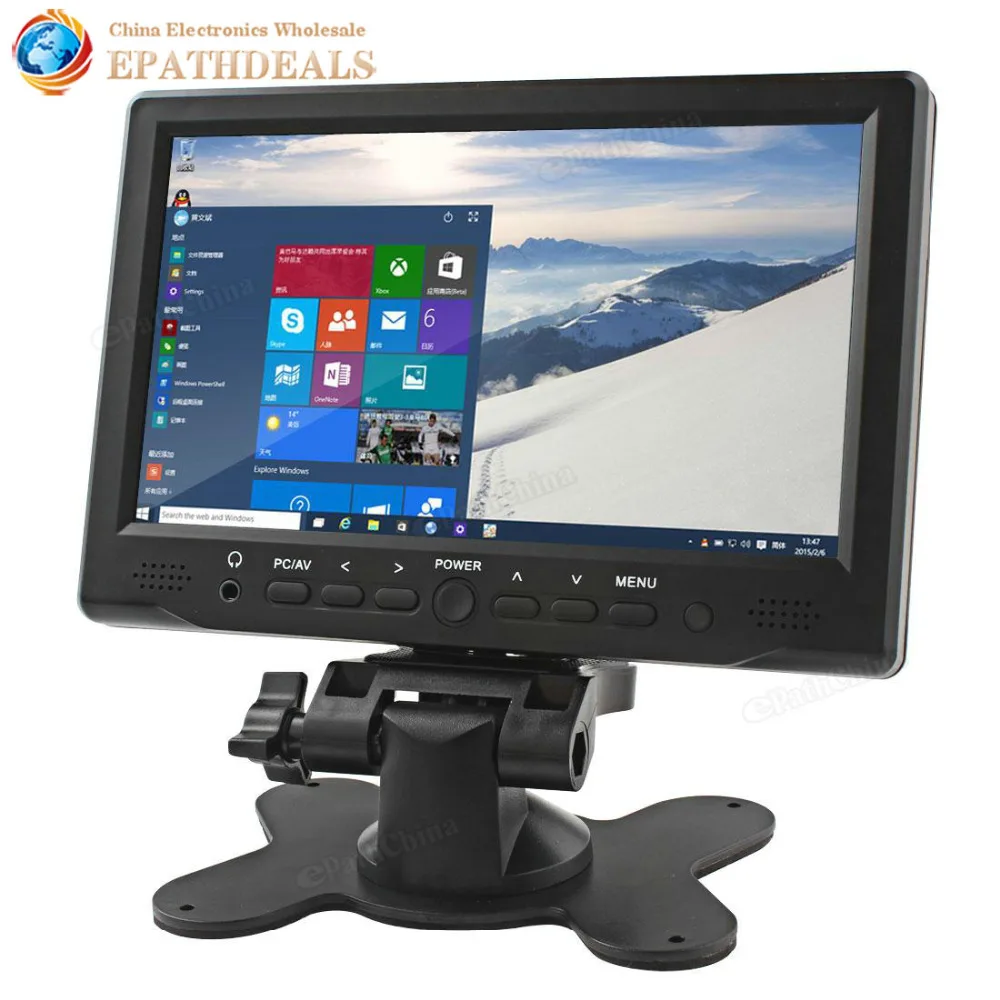 7 inch TFT LCD Màu Sắc Tươi Sáng Car Rear View Monitor Giao Diện HDMI AV VGA Auto Xe Chiếu Hậu Xếp Monitor Đậu Xe hỗ tr