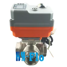 " DN50 3 Way SS304 пропорциональный интегральный регулирующий с электроприводом электрический клапан
