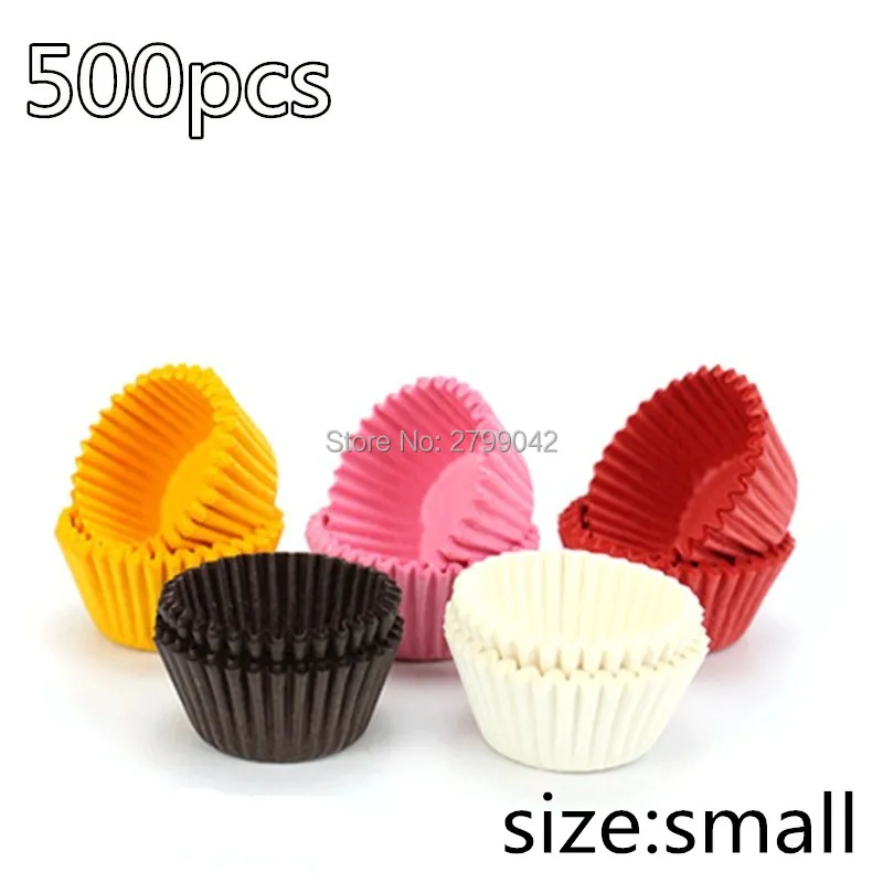 

Hot Sale New 500Pcs/Lot Dotted Mini Paper Baking Cups Liner Muffin Cupcake Paper Cake Case