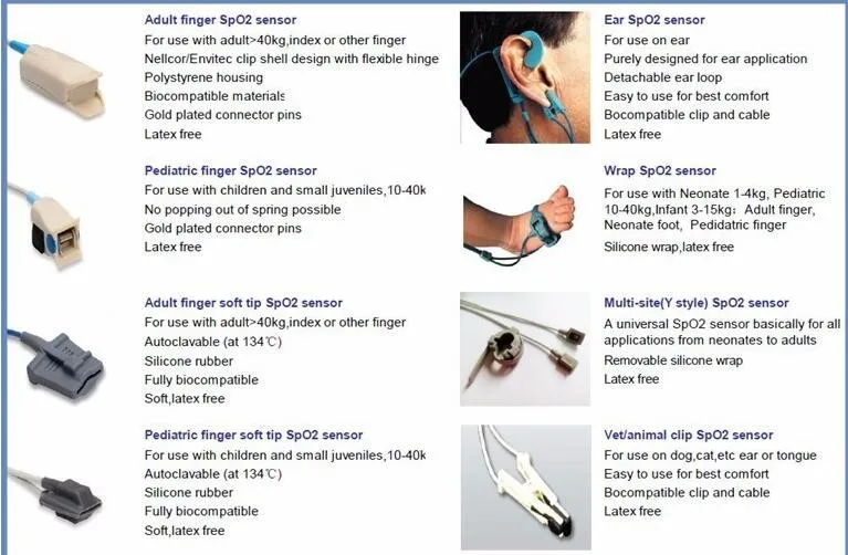 frete compatível com goldway series redel clipe de dedo sensor de oxímetro de sonda de oxigênio