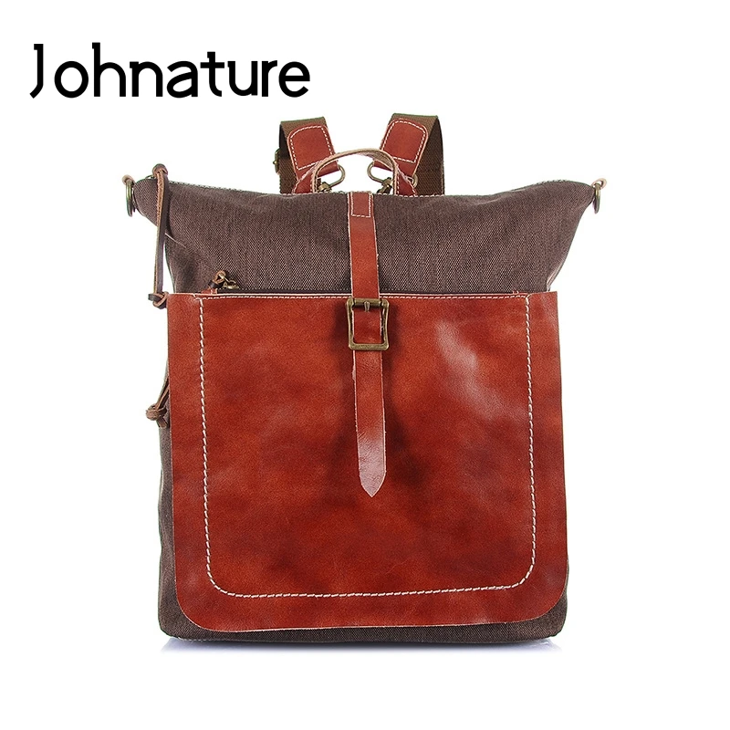 Johnature 2020 новые винтажные парусиновые сумки большой вместимости одноцветные