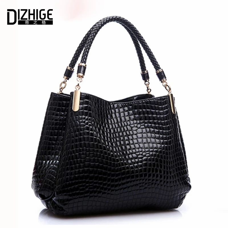 Famous Designer Brand Bags Women Leather Handbags 2016 Luxury Ladies Hand Bags Purse Fashion Shoulder Bags Bolsa Sac Crocodile