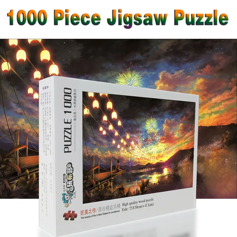 The night lights Wooden Jigsaw puzzle 1000 pieces cartoon puzzles toys