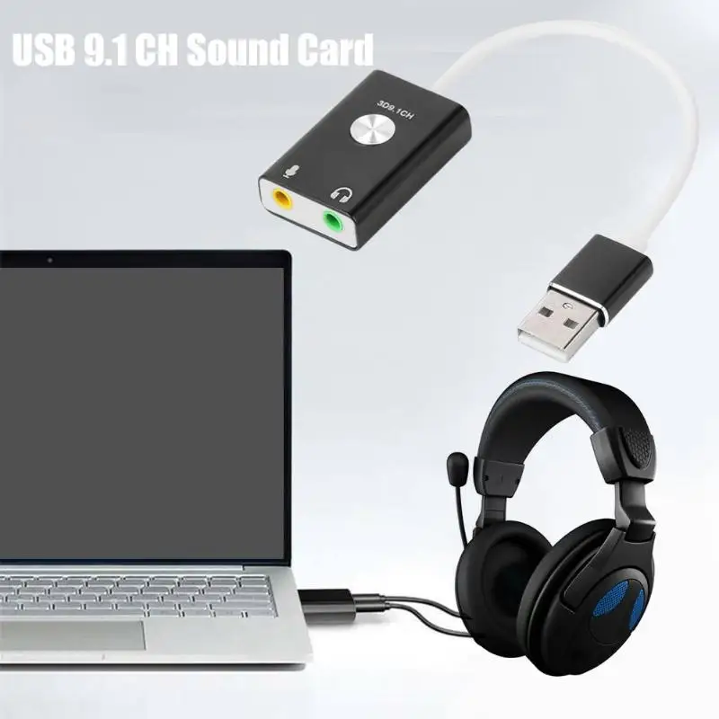 USB внешняя звуковая карта HiFi Magic Voice Virtual 9,1 3D канал для ноутбука