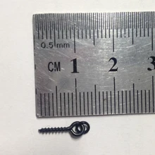 50 шт. мудрый снасти приманки Шурупы с круглым кольца/диаметр Rig Шурупы с круглым Link петли для карпа Рыбалка терминал снасти