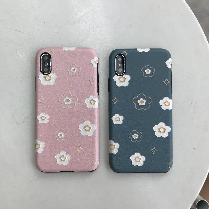 

Phone Case for Iphone X S MAX 10 XR 7plus 8plus 7 8 6 6splus Soft Flowers Phone Back Case