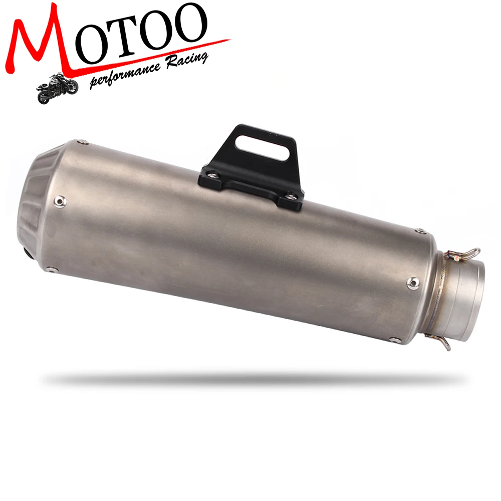 Motoo Universal Motorcycle Exhaust Pipe Muffler Inlet 61mm Escape