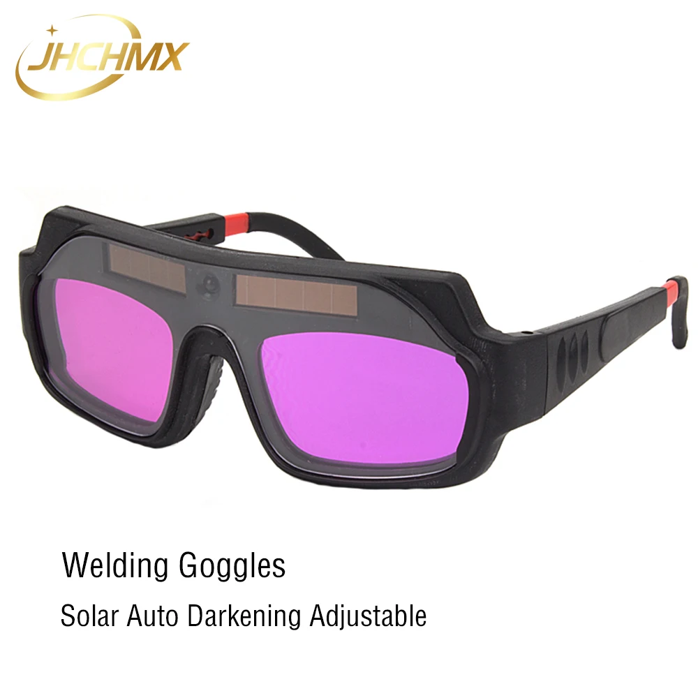 Óculos de Solda Óculos de Lente Óculos de Proteção Óculos de Proteção de Solda de Arco Jhchmx Solar Auto Escurecimento Soldador pc de Solda Arco Ajustável