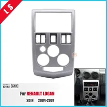 2din автомобиля Радио панель для 2004 2005 2006 2007 Renault Logan 2 DIN отделка тире cd Установка комплект стерео Интерфейс рамки Панель
