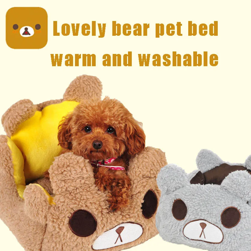 Dicuci Lucu Kartun Beruang Coklat Kecil Kucing Anjing Sofa Bed