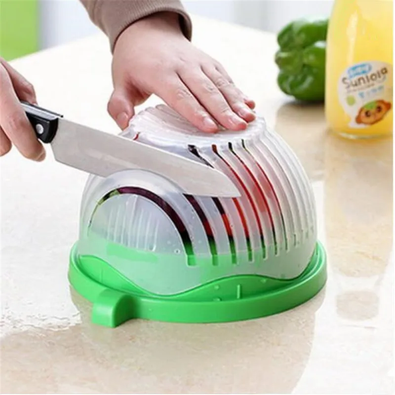 2019 New Salad Tool 60 Seconds Salad Cutter Bowl Cut Fruit Vegetables
