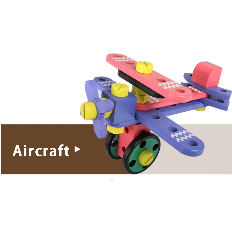 Креативные многофункциональные гайки комбинированные разборки деревянные игрушки DIY детские развивающие игрушки составное здание блоки